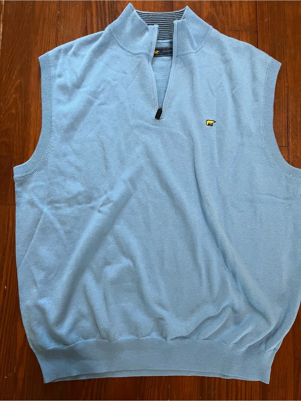 Jack Nicklaus Golf Light Blue Sleeveless Half-Zip Sweater Vest